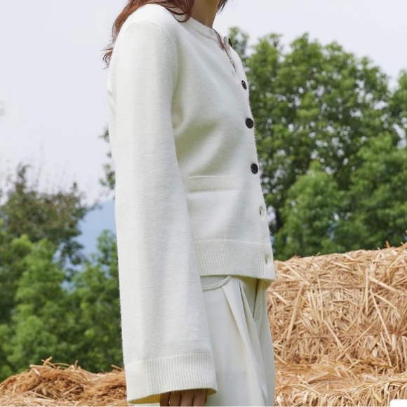 NWT Crew Neck Knit Cardigan Sweater - Picture 4 of 5